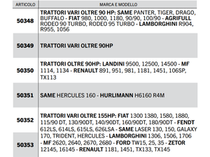 Braccio terzo punto meccanico C2 filetto M36x3 completo - 50352