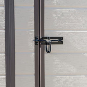 Keter Casetta da Giardino Manor Pent 6x6, Finitura Effetto Legno Graffiato, Beige, 183,5x185x200H Cm