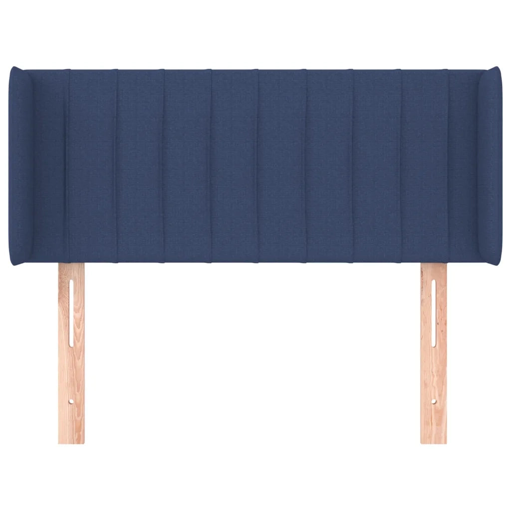 Testiera ad Orecchio-Testata con Orecchie Blu 93x16x78/88cm in Tessuto 622543