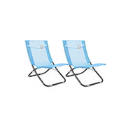 Set di 2 sedie a sdraio pieghevoli - O'Beach - Dimensioni: 58 x 47 x 61 cm