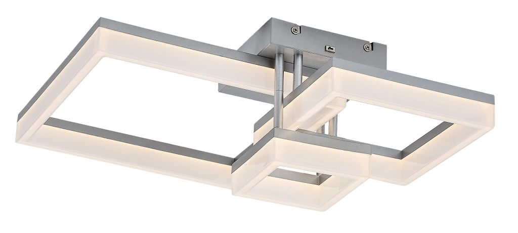 Plafoniera LED 22W CCT cromata geometrica Amilia Rabalux