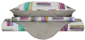 Copripiumino Matrimoniale con Stampa sul Sacco e Federe Doubleface Multicolor