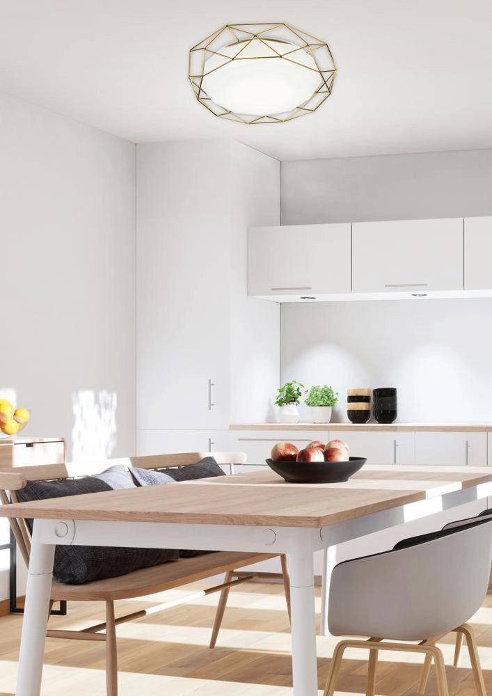 Plafoniera LED 24W cestello oro 43 cm Sven Candellux