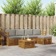 Set di divani da esterno 6 pcs Grigio Naturale e Chiaro 3374671