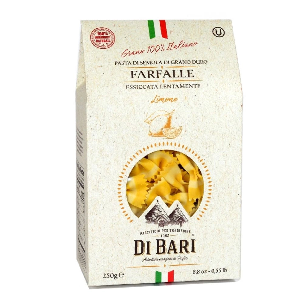 Tarall'oro farfalle al limone pasta trafilata al bronzo in confezione da 250 gr