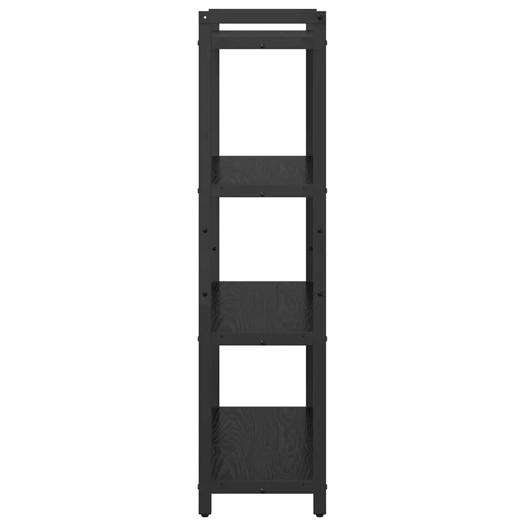 vidaXL Libreria Rovere nero 80 x 30 x 118 cm Legno multistrato