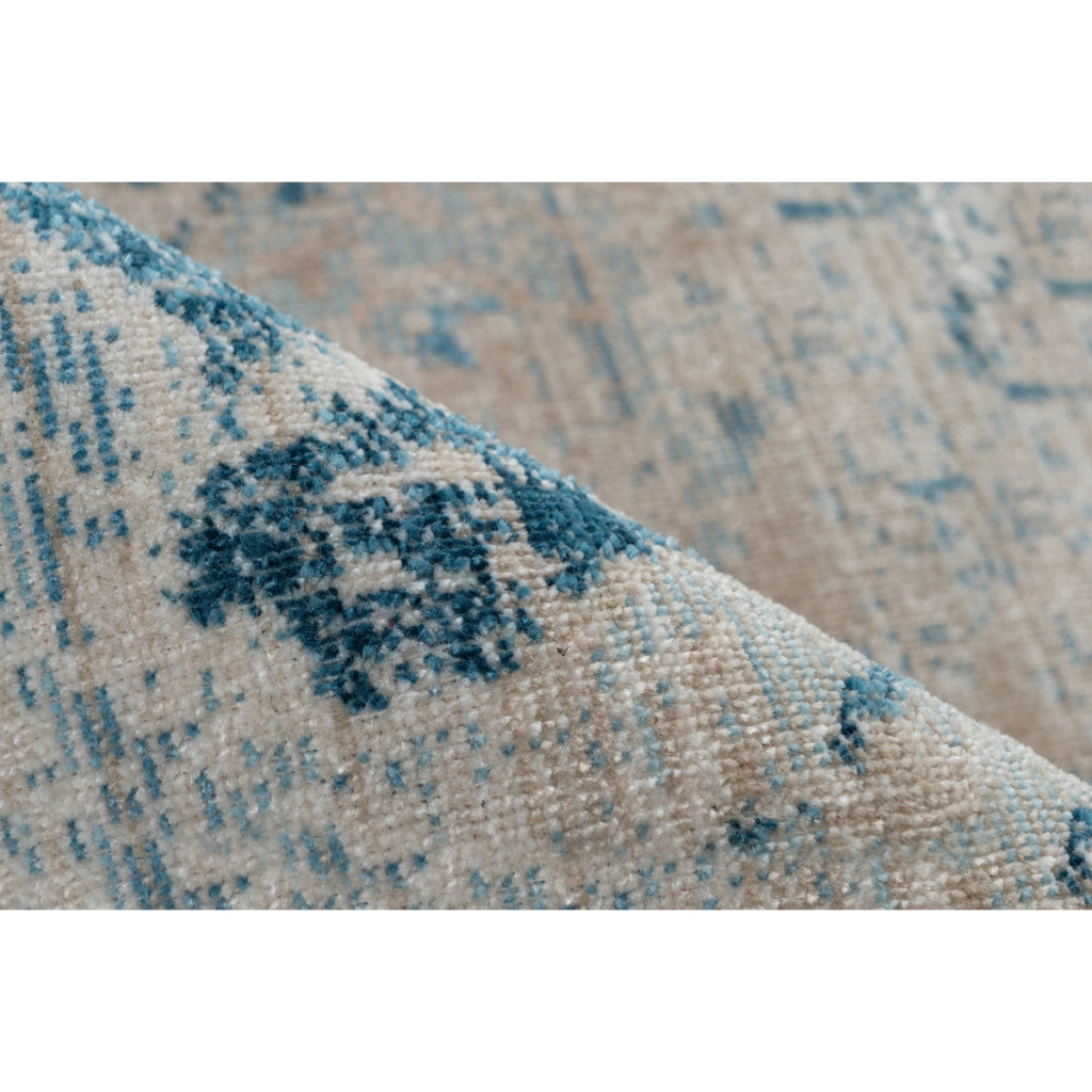 Tappeto Milan Vintage in blu e beige