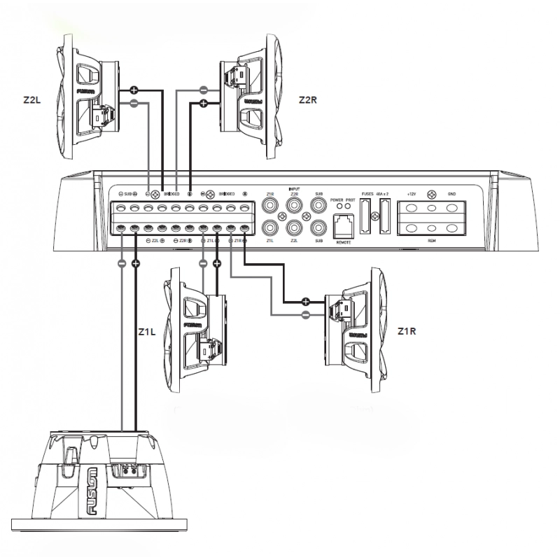 AMPLIFICATORE MS-AP61800 6 CANALI