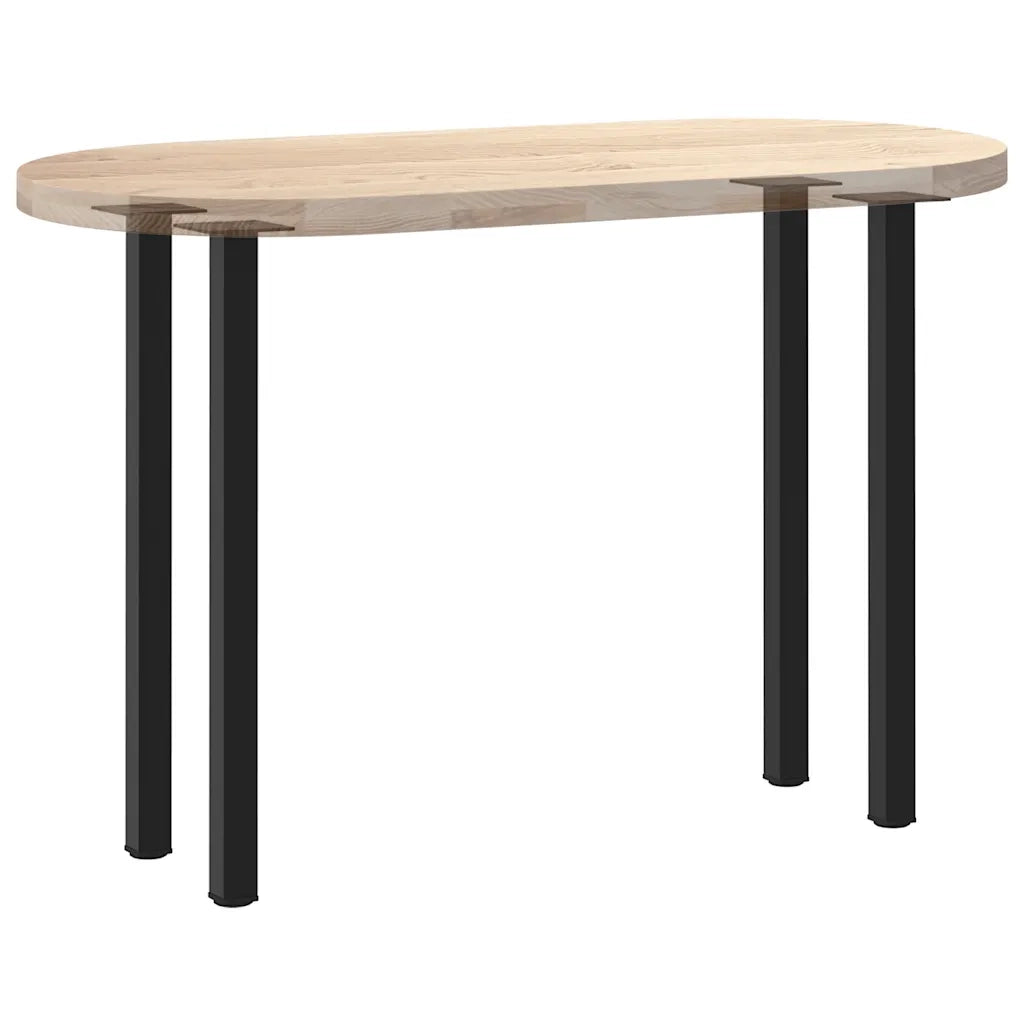 Gambe per tavolo consolle 4 pz nere 72-74 cm in acciaio 4012456