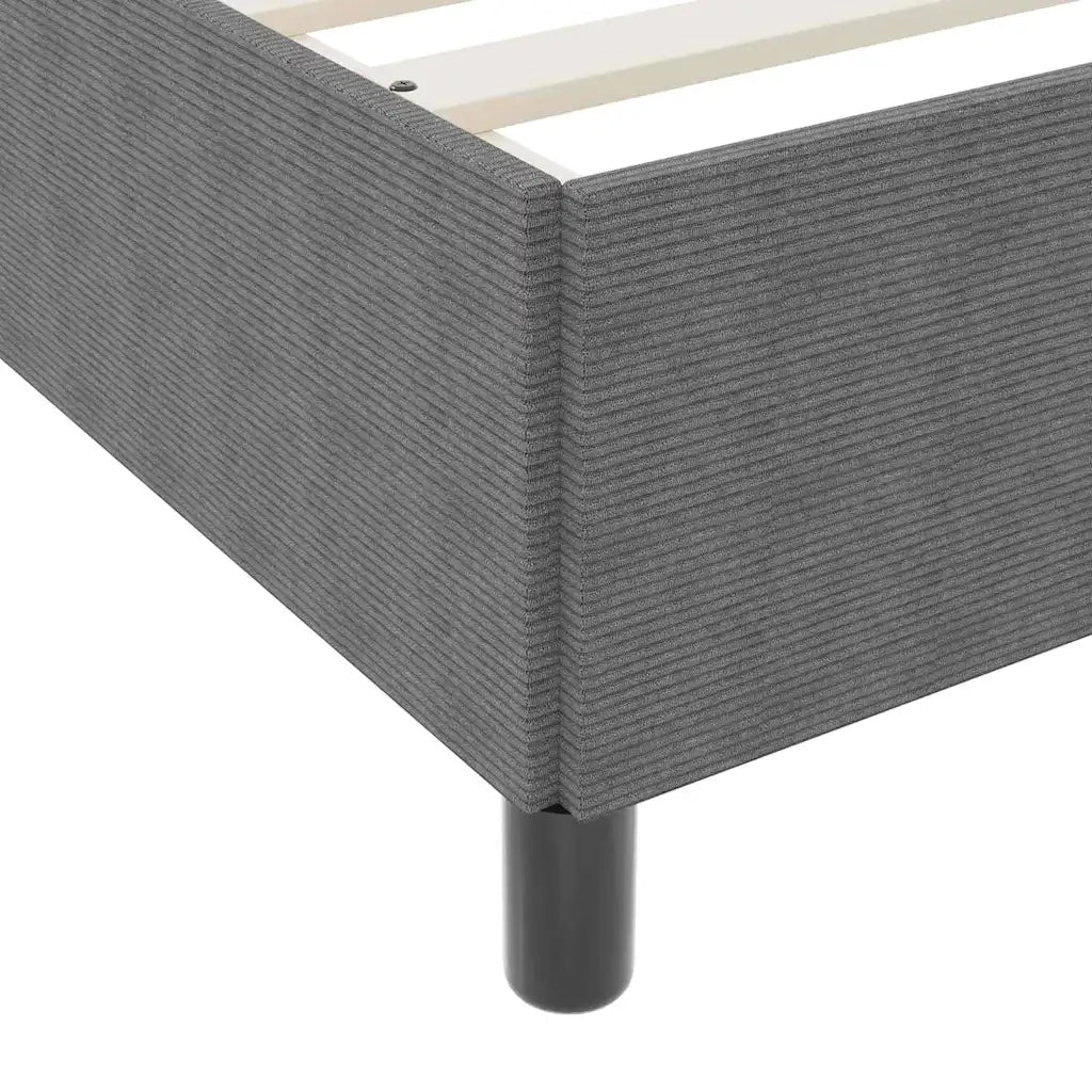 Letto a molle Grigio Chiaro 180 x 200 cm Tessuto in Cords 42006982