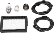 Set di filtri per catena per sega a catena - composto da: set di candele, filtro cotone, tubo, lampada di preincendio - realizzato con materiale siliconico premium - parti di ricambio per catena per sega a catena