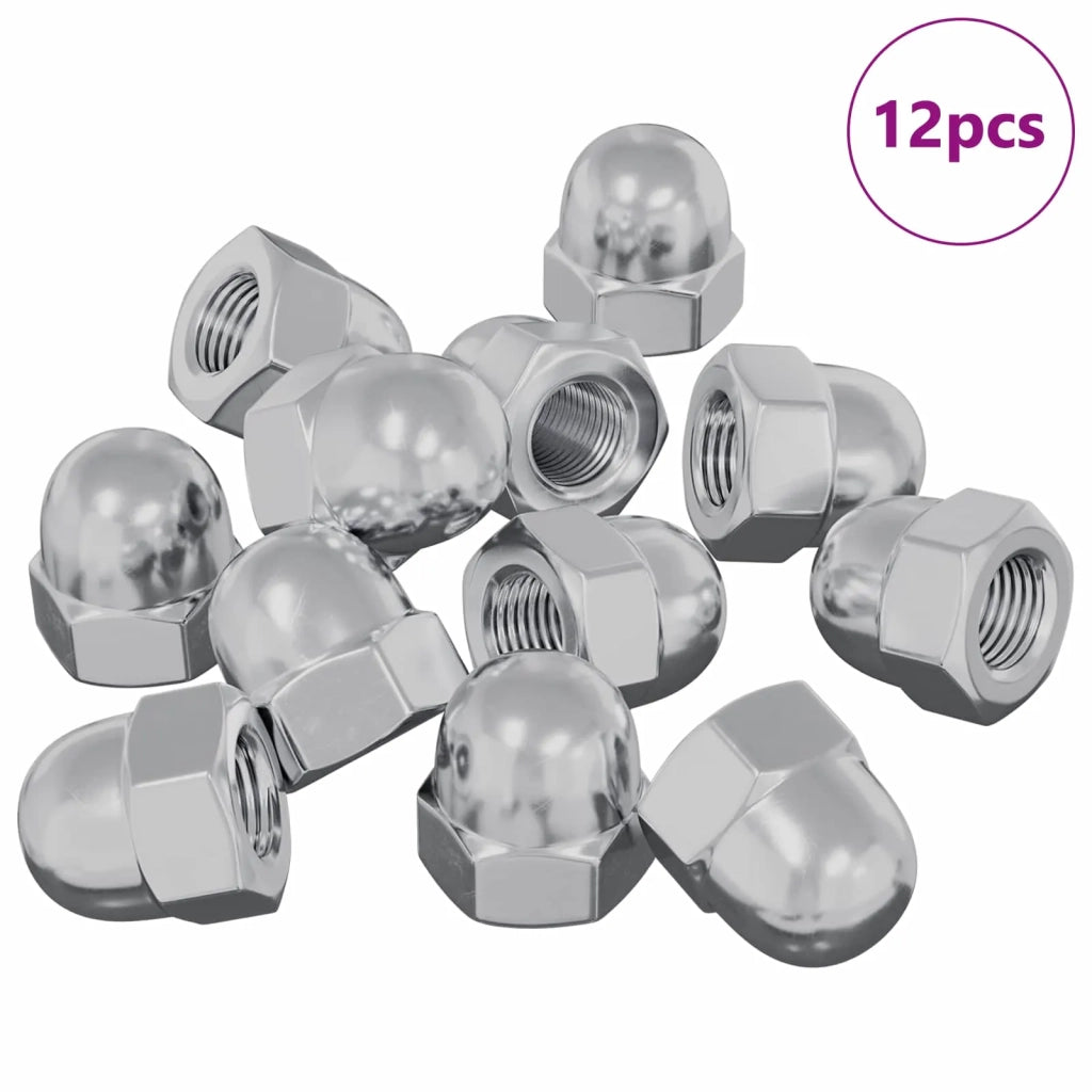 Nuts Esagonali a Ghianda 12 pcs Argento m8 Metallo 864476