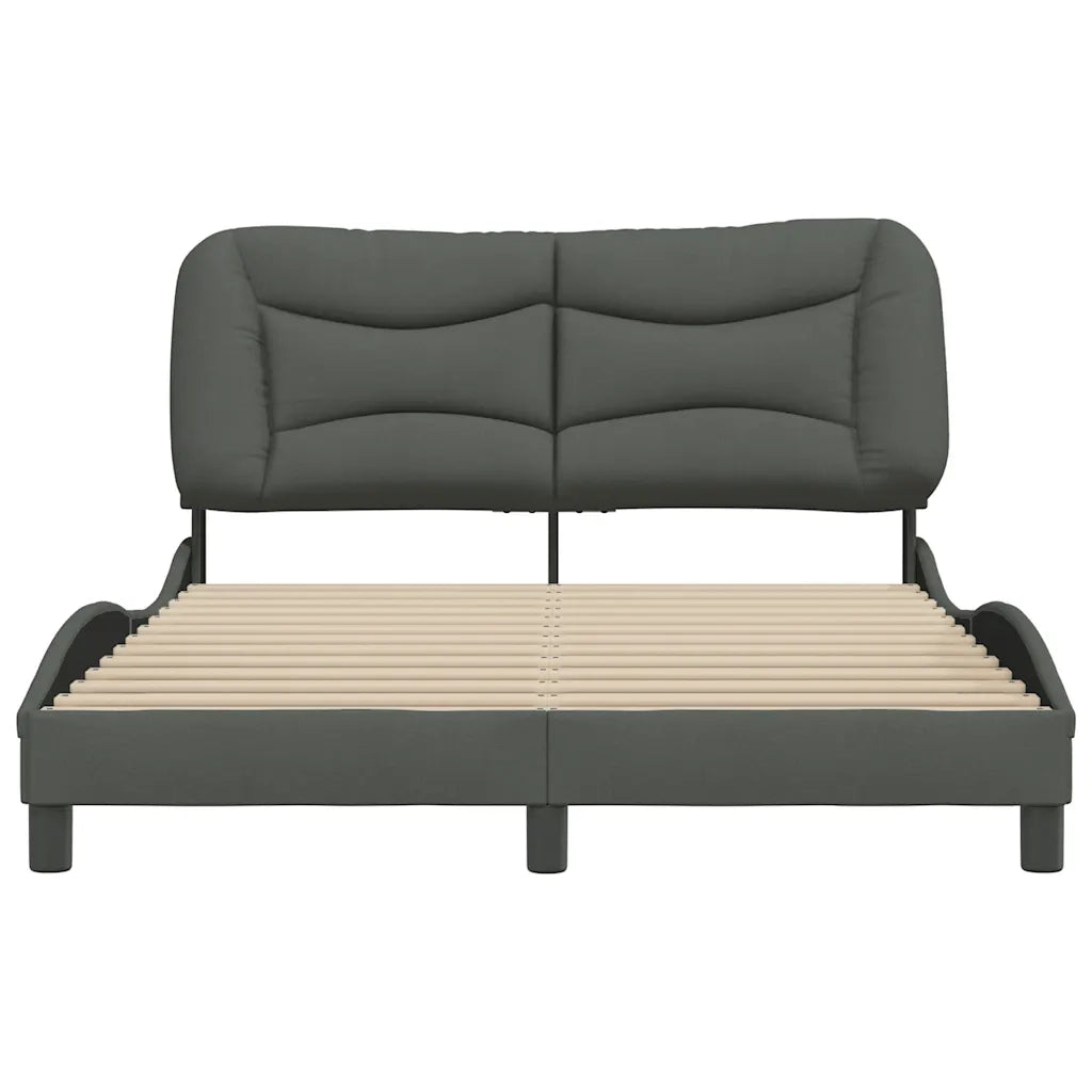 Giroletto senza Materasso Hvar Grigio Scuro 140x190 cm Tessuto 3207766