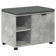 Panca per ingresso con cuscino Grigio Cemento 60 x 38 x 46 cm