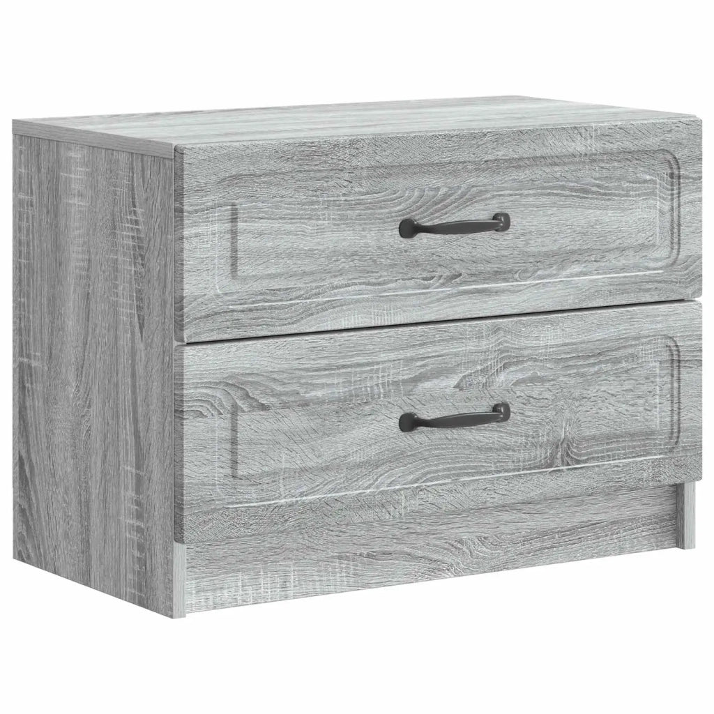 Armadio da Notte con cassetto Grigio Sonoma 62 x 34,5 x 44,5 cm