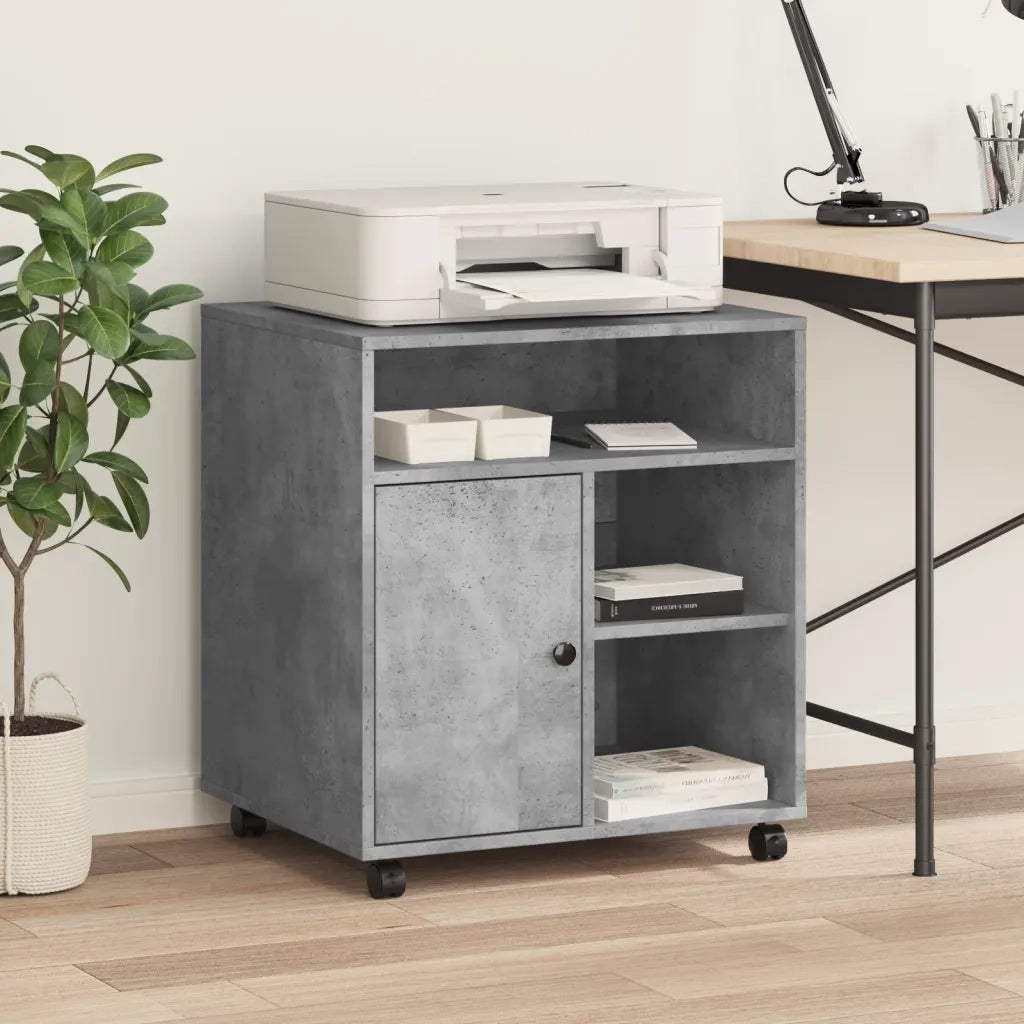 Supporto per Stampante con Ruote Grigio Cemento 60x50x67 cm CFW8651684