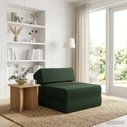Divano Letto Pieghevole Verde Scuro 60 x 70 x 41 cm Tessuto