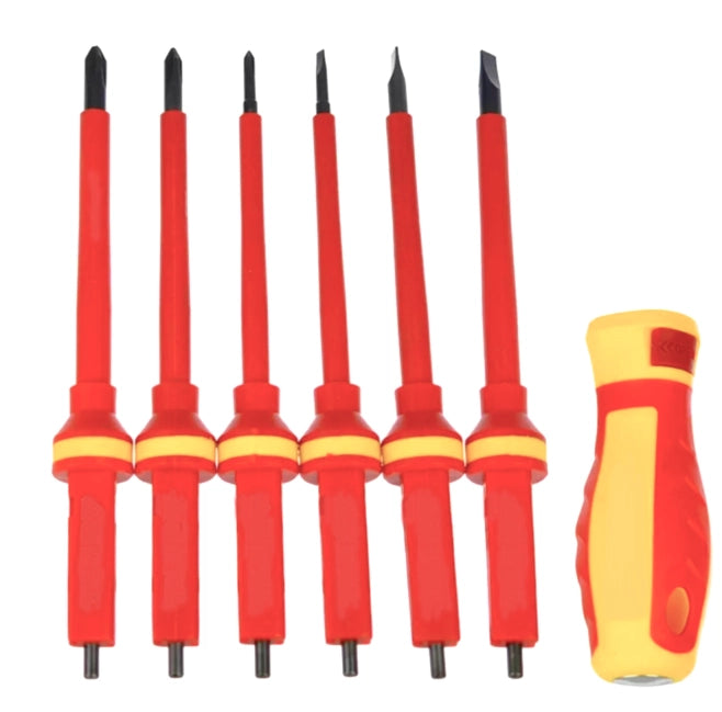 SET CACCIAVITI CACCIA VITE 6 PZ ELETTRICISTA TAGLIO PIATTO CROCE GIRAVITI 833RU