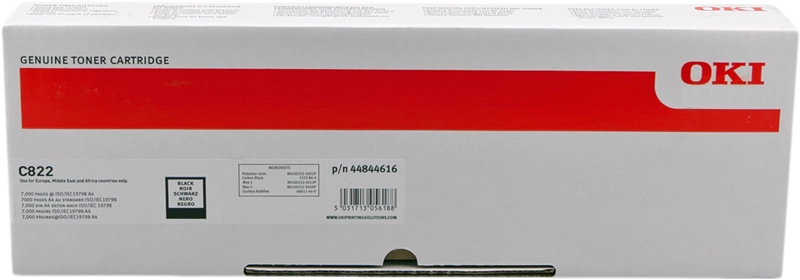 ORIGINAL OKI toner nero 44844616 C822 ~7000 Seiten