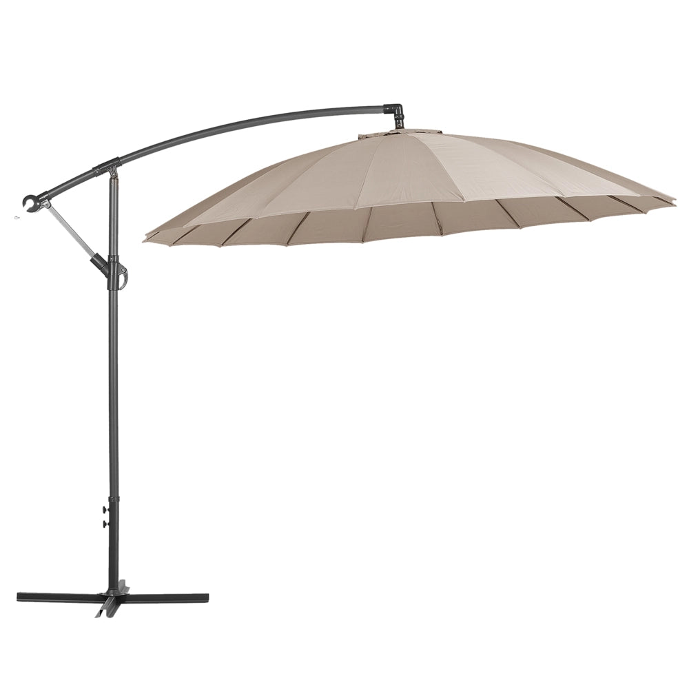 Ombrellone da giardino a sbalzo Struttura in alluminio beige Sabbia Tettoia in poliestere 235 x 268 x 268 cm Mobili da esterno