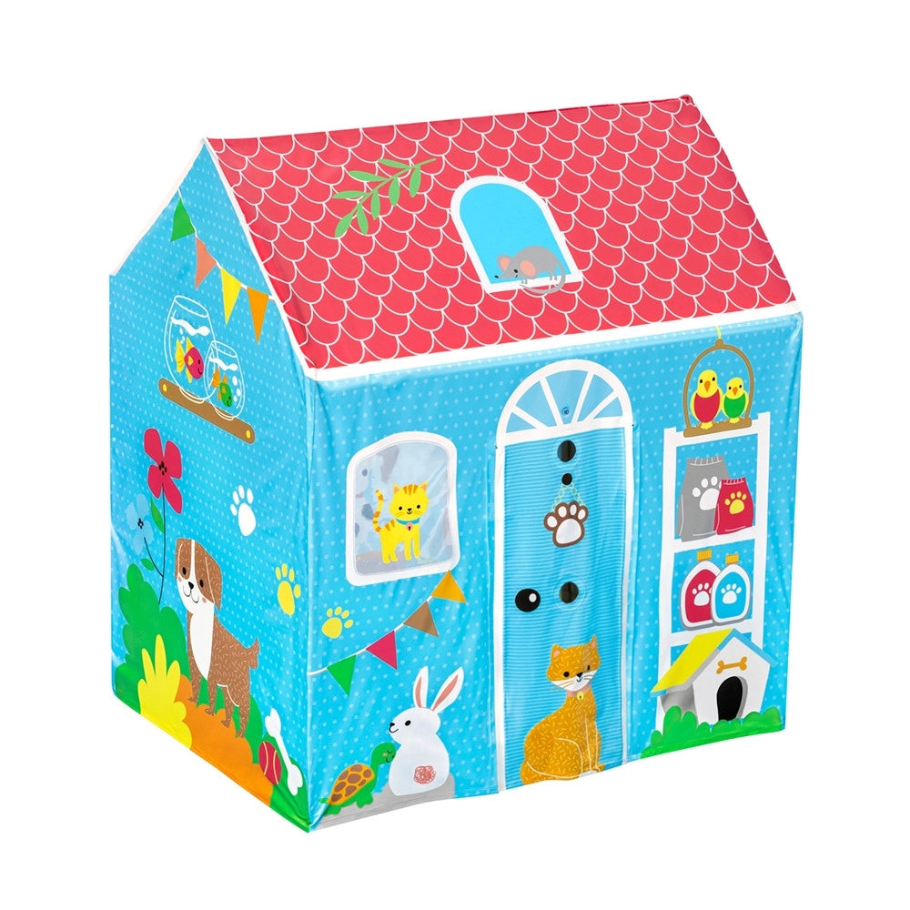 Trade Shop - Tenda Casetta Ripiegabile Gioco Per Bambini 102x76x114 Cm Da Giardino Casa 52007 -