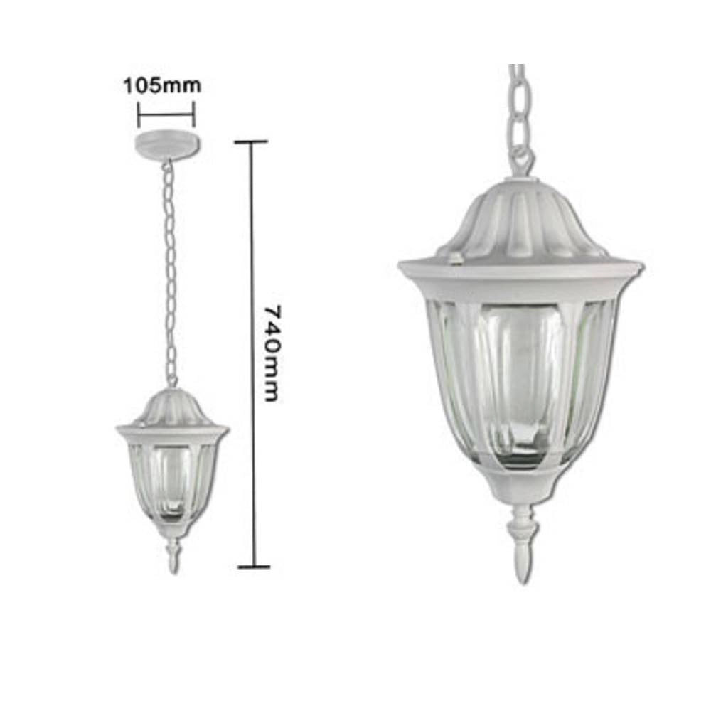 Trade Shop - Lanterna Sospesa Da Soffitto Lampada Giardino Retrò Per Esterno Con Catena -
