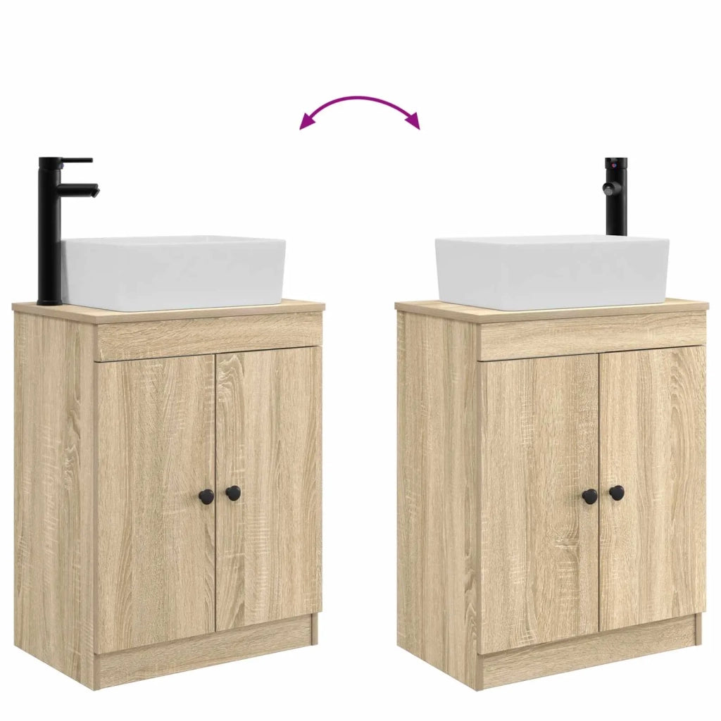 Mobile da bagno con lavabo Rovere Sonoma 54 x 35 x 83 cm