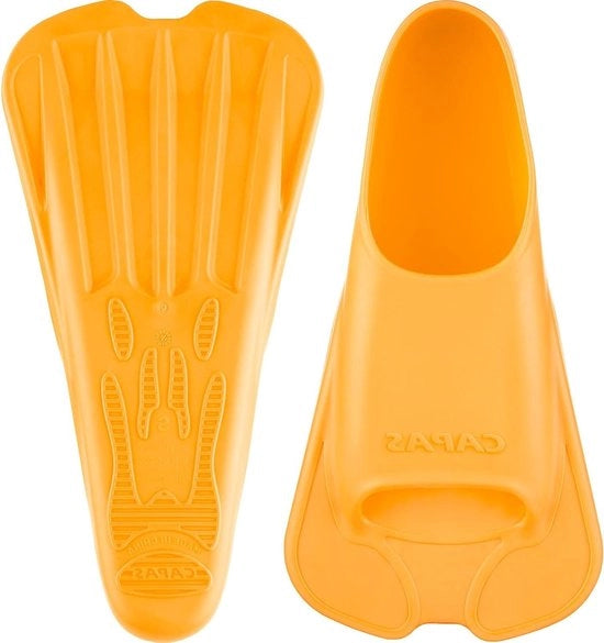 Zwemvliezen in silicone con lamine corte per bambini e adulti (XXXS arancione)