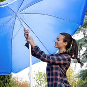 Schermo per giardino con 8 righe - 180 cm di ampiezza - materiale polyester - funzione pieghettabile - adatto per esterni e ristoranti - colore acceso