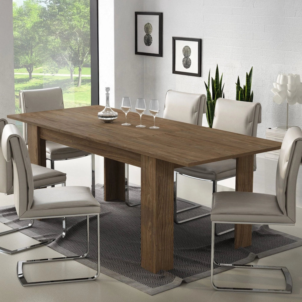 Campora, Tavolo Allungabile Allungabile, 220x90x75h cm Marrone Rovere