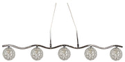 Lampadario sospeso Candellux Starlet cristallo cromato 5xG9
