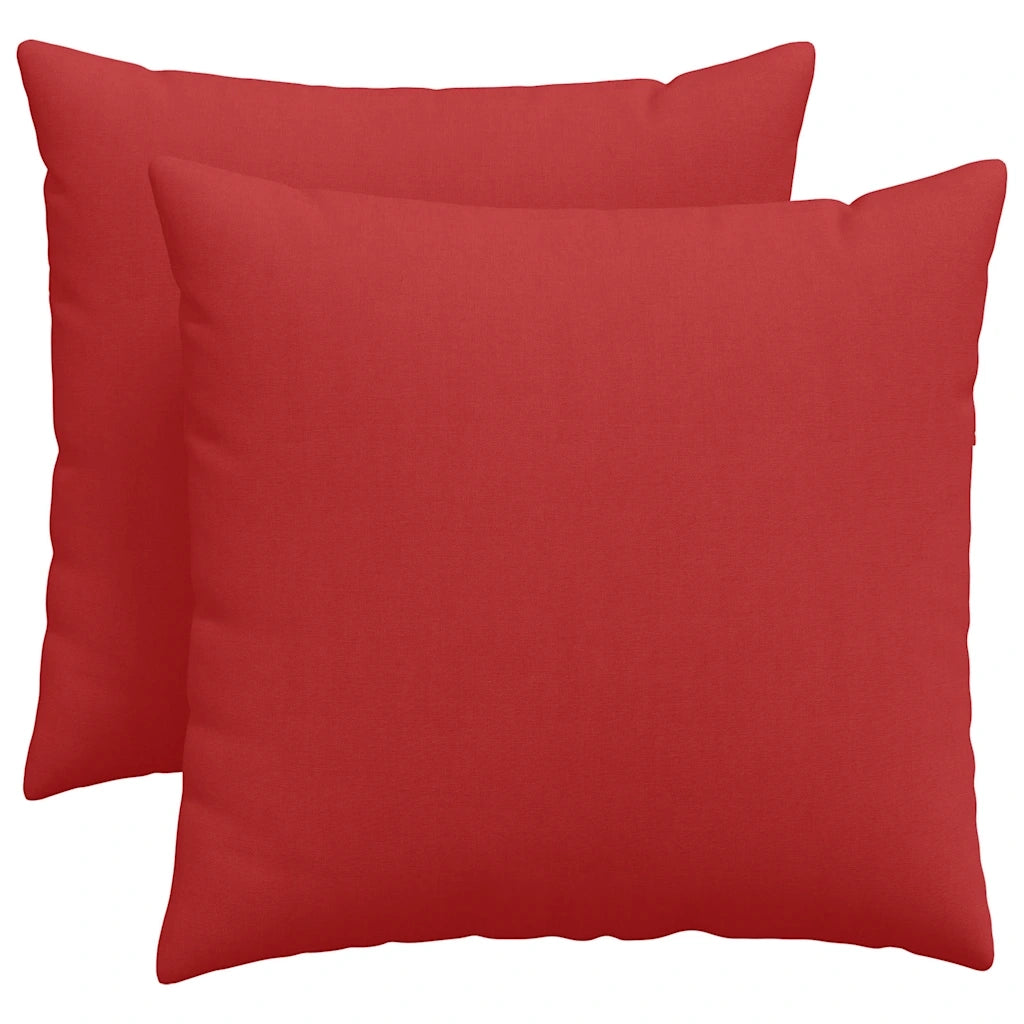 Cuscini da Divano 2 pz-Set di 2 Cuscini per Sofa Rosso 50 x 50 cm Tessuto