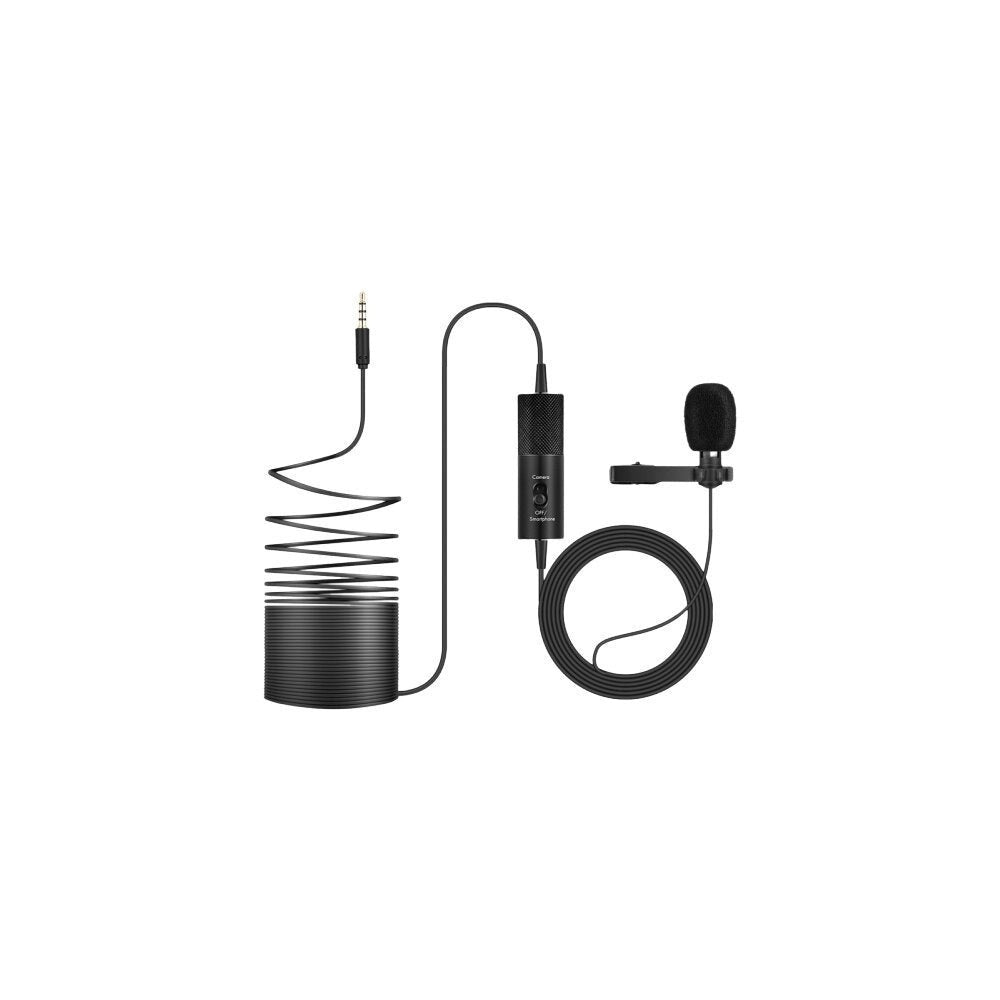 Trade Shop - Mini Microfono Lavalier Omnidirezionale 360° Per Smartphone Fotocamera Q-955s -