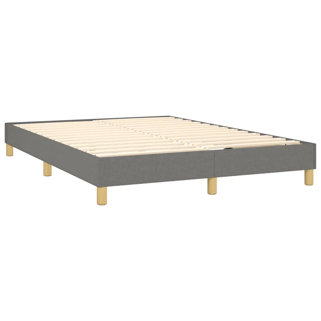 Giroletto a Molle con Materasso Grigio Scuro 140x200cm Tessuto 3140618