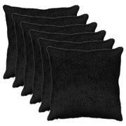 Federa 6 pz HEERLEN Nero 55 x 55 cm Pelliccia di Coniglio Finta 912502