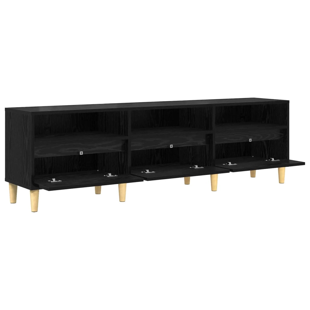 Mobile TV Rovere Nero 150 x 30 x 45 cm Legno multistrato 879482