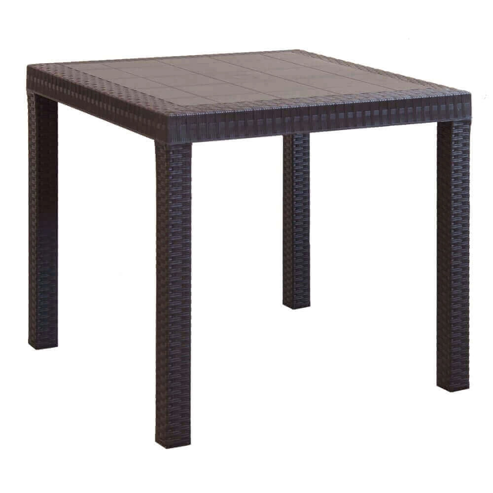 Tavolo da Giardino Quadrato in wicker cm 80x80 - WADE
