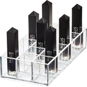 Organizzatore per matite da lip gloss - 1 pezzo - Bianco opaco - Plastica BPA libera - 20,2 x 10 x 5 cm