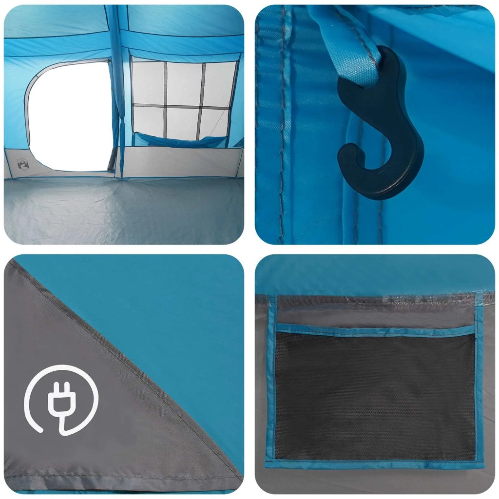 Tenda familiare con telo da pioggia resistente all'acqua Blu 42042247