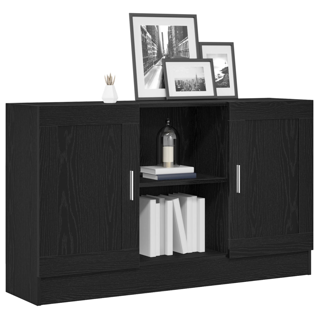 Credenza Rovere Nero 120 x 30,5 x 70 cm Legno multistrato 862521