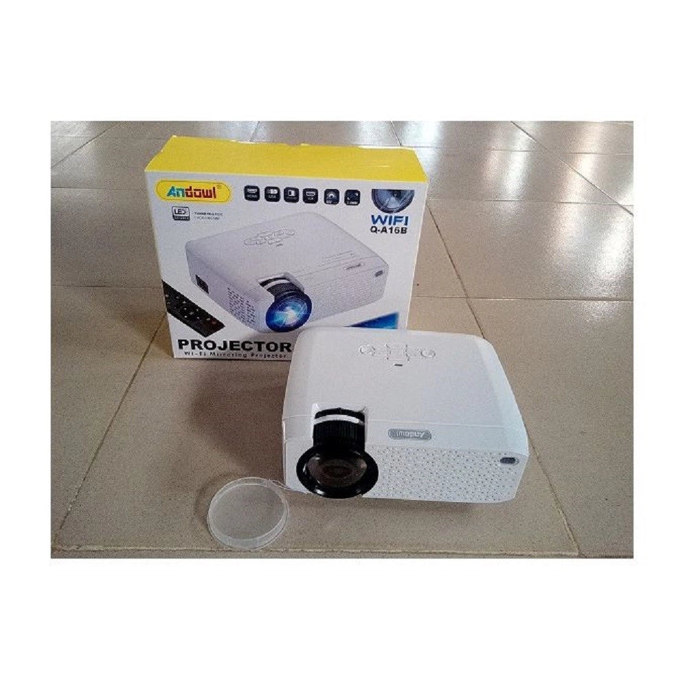 Trade Shop - Proiettore Wifi Led Proiezione 36-150 Pollici 5600 Lumen Usb Hdmi Vga Sd Q-a16b -