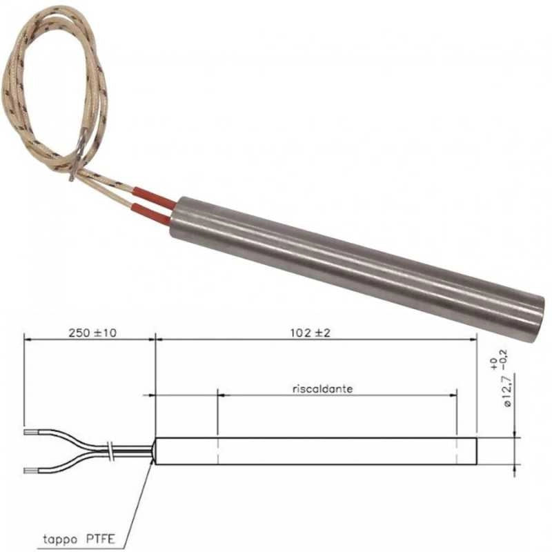 RESISTENZA CANDELETTA STUFA A PELLET UTXM016013 12,7mm L.101mm 300W EUROFIAMMA - UNIVERSALE