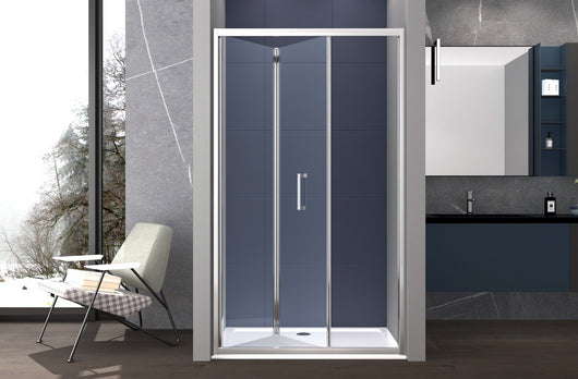 Box doccia 70 cm a SOFFIETTO apertura laterale a libro H195 cm CHIARA Cromato