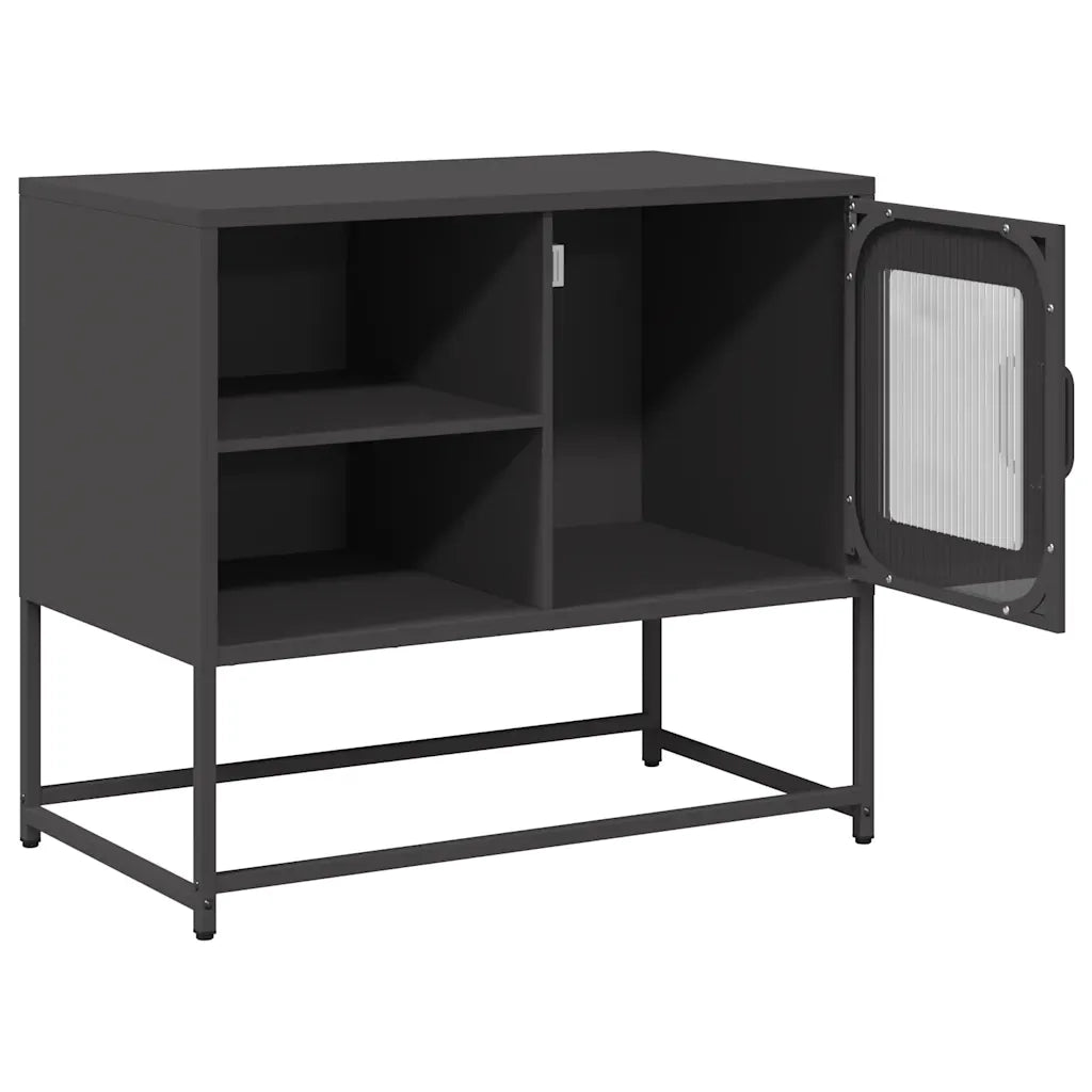 Mobile TV | Armadietto TV | Mobile Porta TV Nero 68x39x60,5 cm in Acciaio