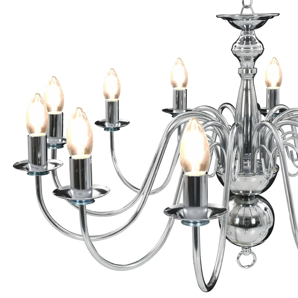 Lampadario Argento 12 Lampadine Attacco E14 CFW9099937