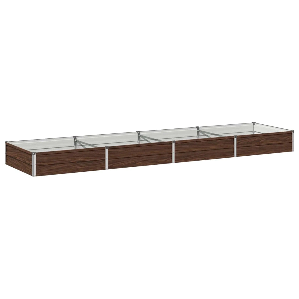 Letto rialzato da giardino Nero 320 x 80 x 24 cm 8006495