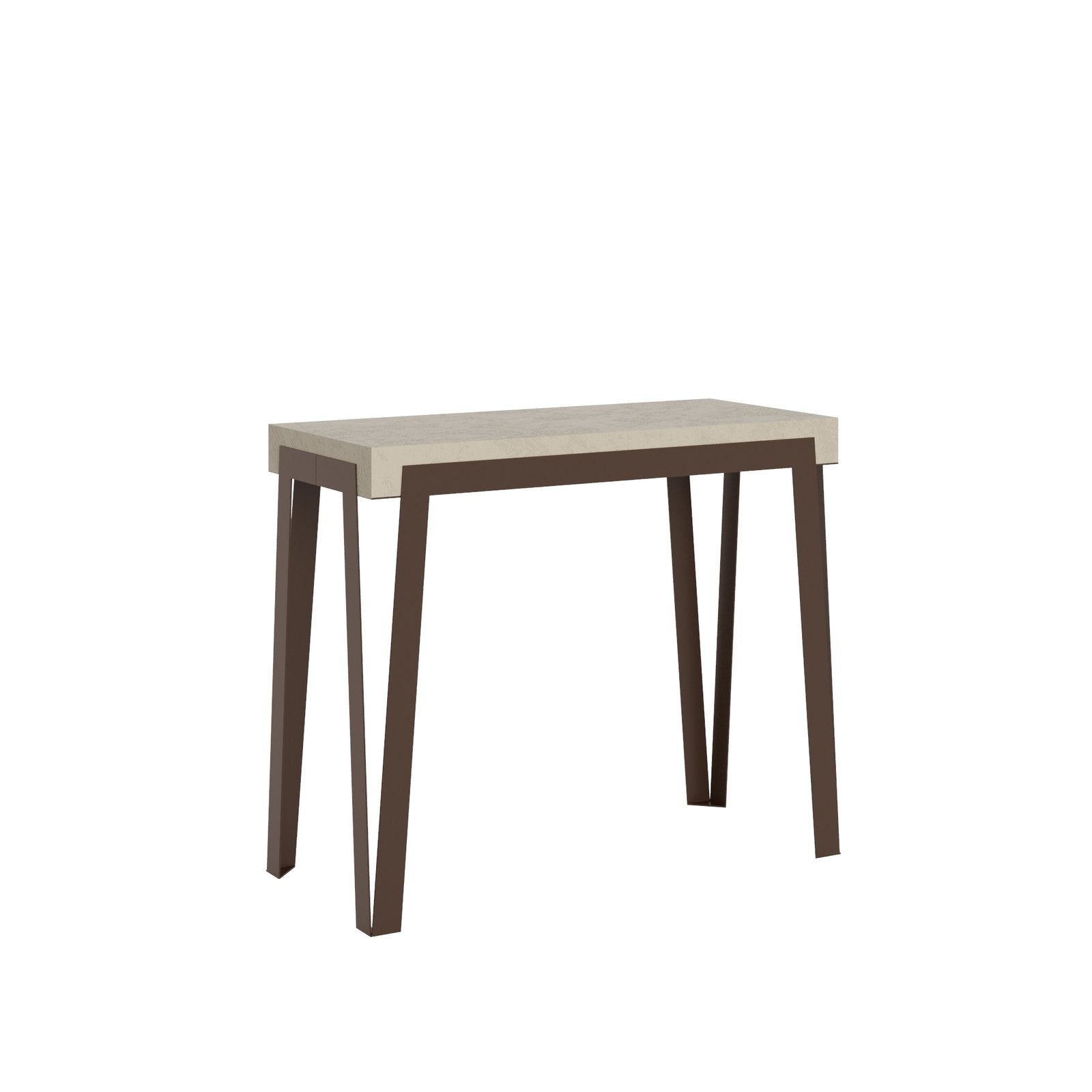 Consolle allungabile Folding - RIO PREMIUM Telaio: Ruggine, Dimensioni: 90x40/196, Colore: Cashmere