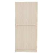 Armadio a doppia anta 70×40×170 cm con vano inferiore e ripiani; legno; bianco