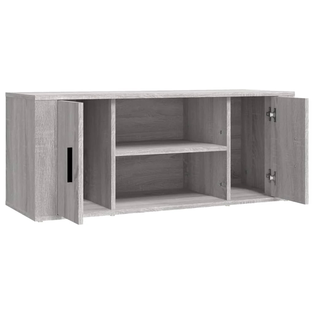 Mobile TV multimediale scaffale TV mobile TV sala da pranzo soggiorno camera da letto Sonoma 100 x 35 x 40 cm legno ingegnerizzato grigio 02_0028328