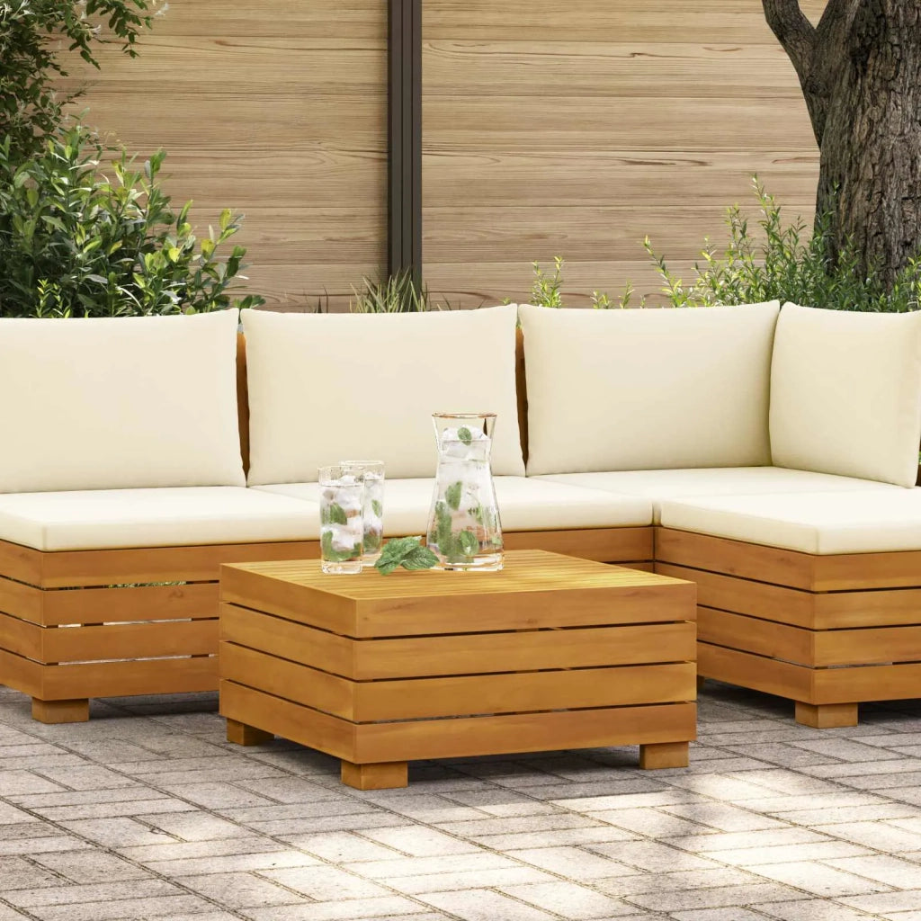 Tavolo Laterale da Giardino Legno di Acacia Massello Marrone 42022428